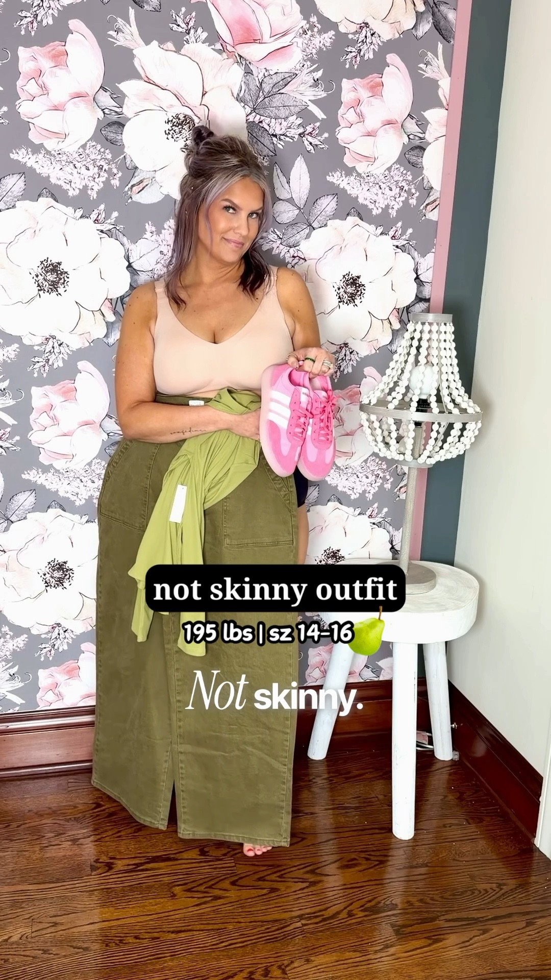 ✔️Green wide leg jeans 〰️ size 16 (run a little small)
✔️Crewneck ribbed tee 〰️ size large (sized down to be fitted)
✔️Pink Adidas 〰️ size 5 kids (I’m a women’s 7)
✔️Green laces and shoe charms @amazon 
✔️Pink shoulder bag with bag charms @walmartstyle 
✔️Comfelie wireless bra 〰️ size L+ (as a 36DDD)
✔️Love this new pinky ring from Adina Eden! 
✔️Green beaded necklace @amazon 
✔️Pink beaded bracelet @cocosbeadsandco 
✔️Gold & Green statement ring 〰️ @amazon 
✔️Silver faux wedding set 〰️ @amazon  
✔️Green checkered socks 〰️ linked similar  
✔️Green checkered scarf work as a bracelet 〰️ linked similar  
✔️Green belt 〰️ linked similar 

#walmart #walmartfashion #walmartstyle  walmart fashion, walmart style, walmart outfit, walmart look, walmart fashion, found it at walmart, walmart fashion finds, walmart summer, walmart winter, walmart fall, walmart spring, walmart new arrivals, walmart outfit, walmart outfit inspo, walmart outfit inspiration, walmart curves, walmart curvy, curvy walmart, midsize walmart, walmart midsize, walmart ootd, walmart shopping, new at walmart  
#under20 #under30 #under40 #under50 #under60 #under75 #under100 #affordable #budget #inexpensive #size14 #size16 #size12 #medium #large #extralarge #xl #curvy #midsize #pear #pearshape #pearshaped budget fashion, affordable fashion, budget style, affordable style, curvy style, curvy fashion, midsize style, midsize fashion 


#LTKgrwm #LTKootd #LTKMidsize