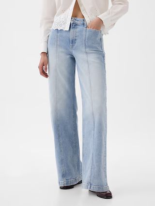 High Rise Stride Wide-Leg  Jeans | Gap (US)