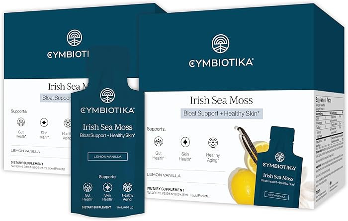CYMBIOTIKA Irish Sea Moss Supplement, Organic Wildcrafted Sea Moss with Aloe Vera, Fulvic Mineral... | Amazon (US)