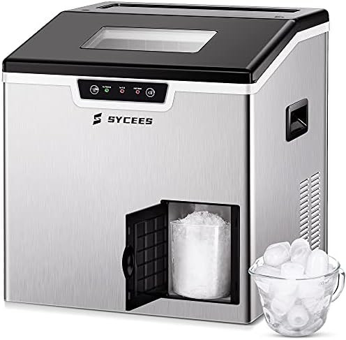 SYCEES 2-in-1 Countertop Ice Maker Machine & Ice Shaver - Larger 44lbs/Day, Upgraded 18 Ice Cubes in | Amazon (US)