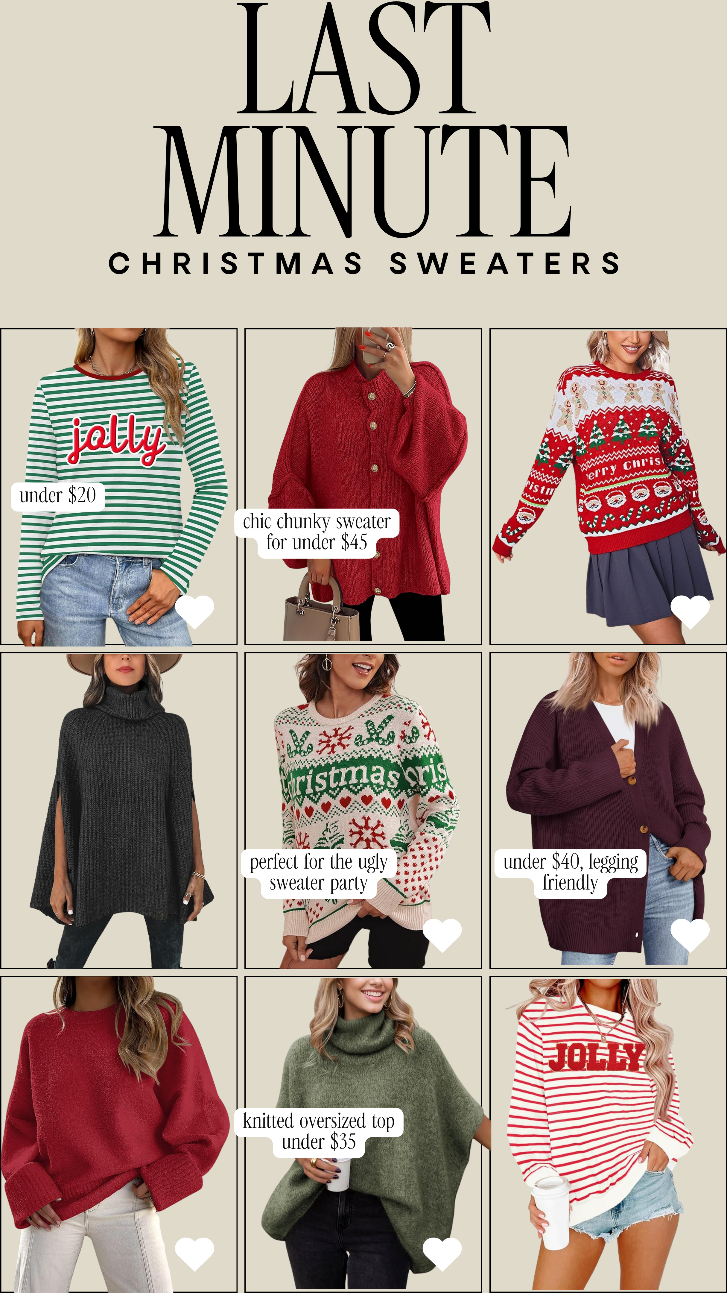 Last minute Christmas sweaters for her! Christmas sweaters for any holiday event.

last minute holiday, christmas sweaters, for her, amazon finds 

 #LTKHoliday #LTKSeasonal
