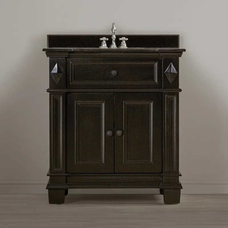 Antjedine 31.02'' Single Bathroom Vanity with Granite Top | Wayfair North America