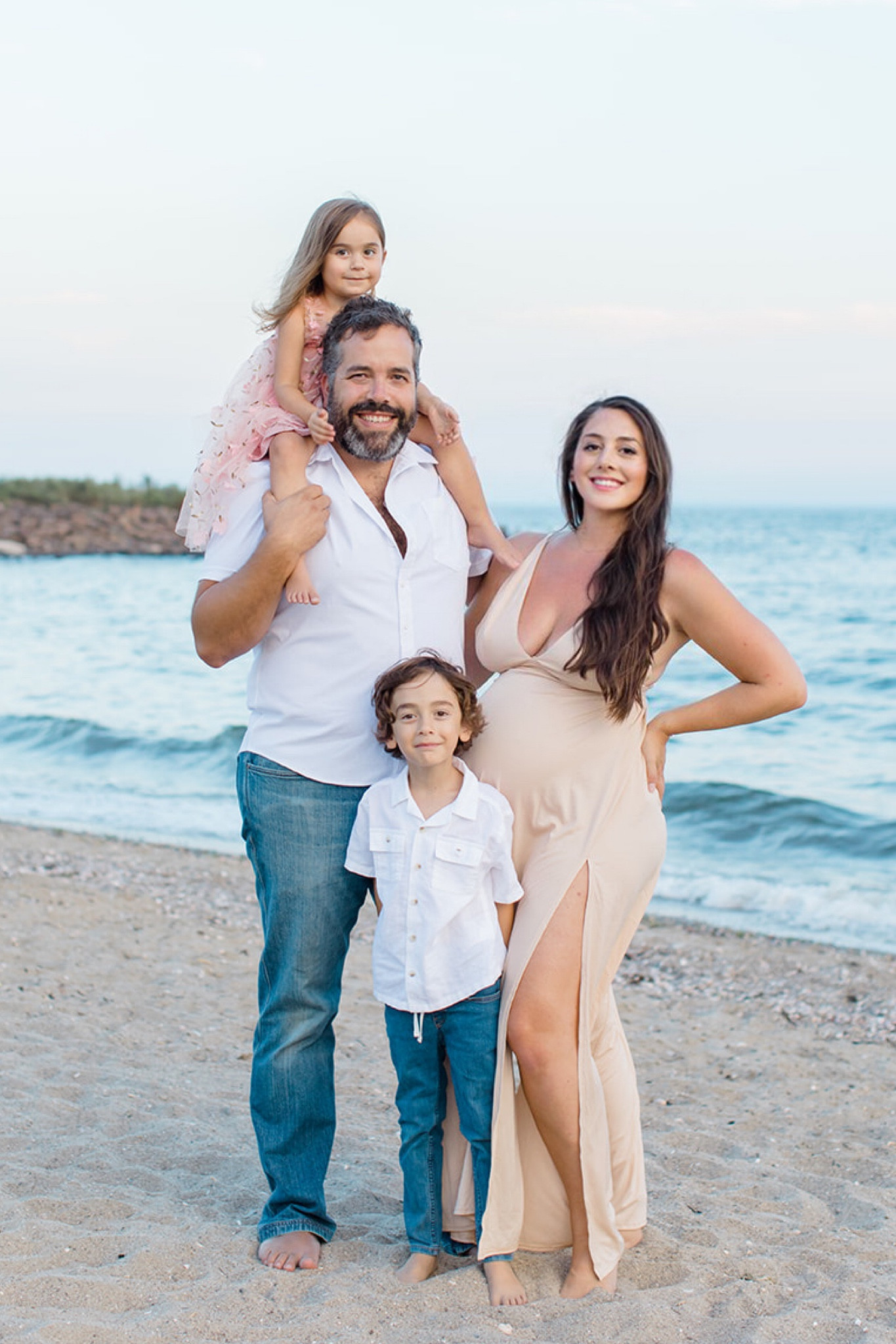 Maternity photos beach family photoshoot outfit ideas! ✨ 

#LTKbump #LTKfamily #LTKbaby