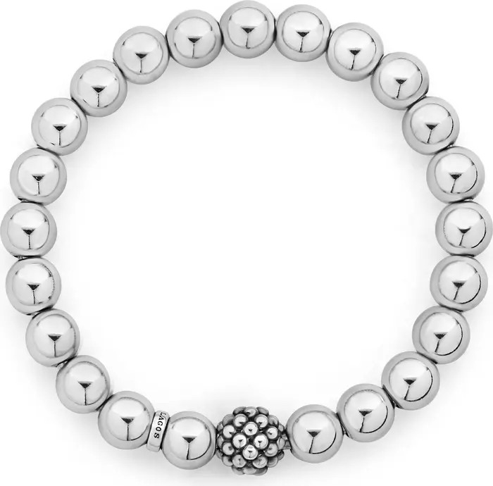 Signature Caviar Lattice Ball Stretch Bracelet | Nordstrom