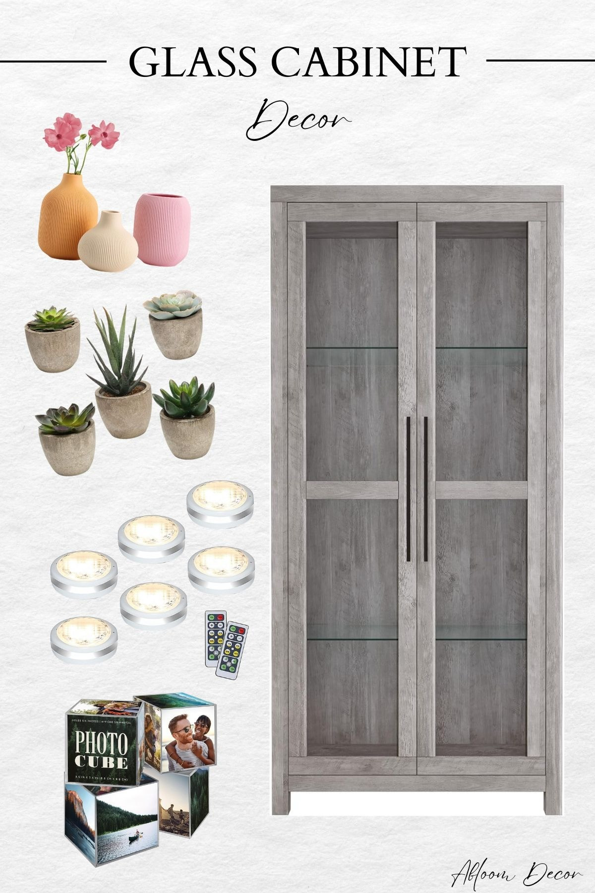 Glass cabinet decor ideas for your living room!

#LTKHome