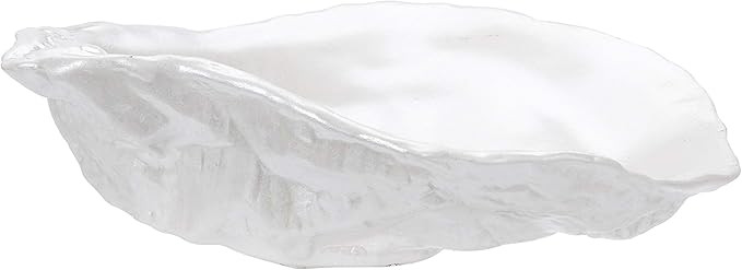 Creative Co-Op White Ceramic Shell Shaped Dish | Amazon (US)