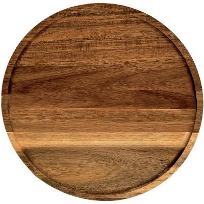 Aoibox 13.8 Inch Acacia Wood Round Serving Tray for Coffee Table Centerpiece Organizer for Candles Perfume Jewelry Decor 1 Piece | Target