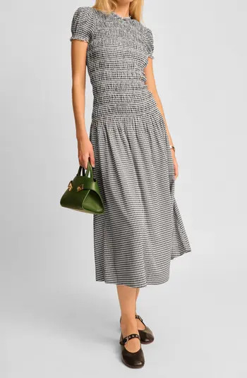 Kira Check Print Midi Dress | Nordstrom