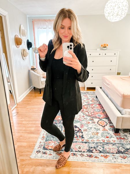 Super flattering black jacket. Hits in all the right places. Wearing M

#LTKunder50 #LTKworkwear