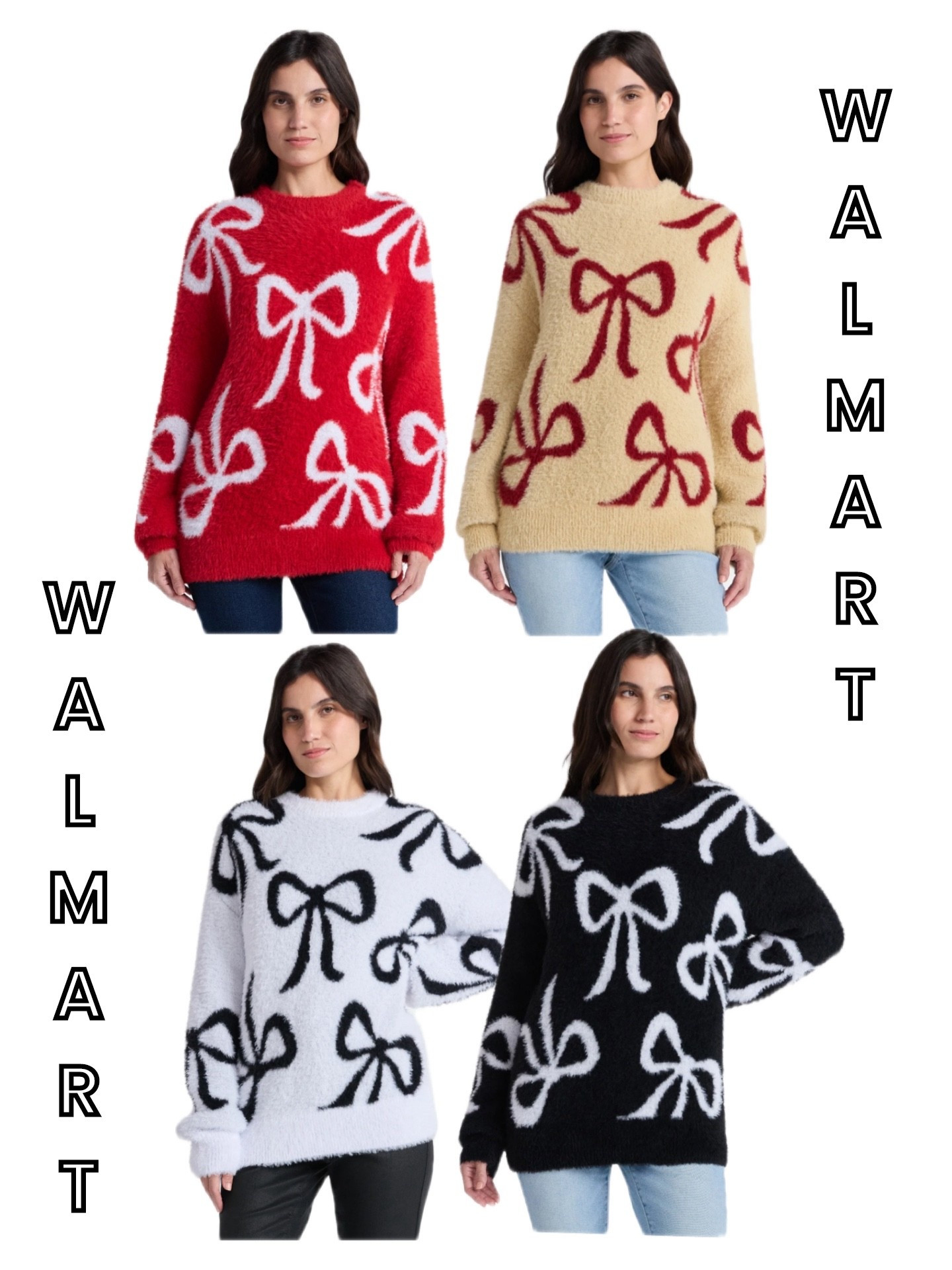 Walmart bow print sweater 

#LTKFindsUnder50