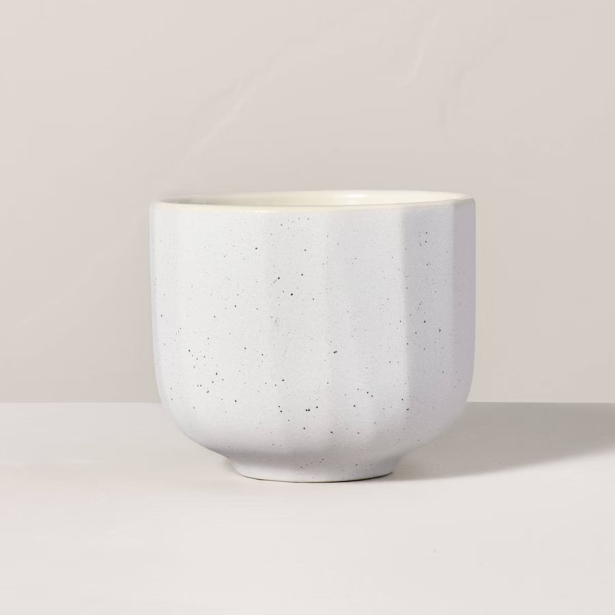 Speckle-Faceted Ceramic Salt Jar Candle White 6oz - Hearth & Hand™ with Magnolia | Target
