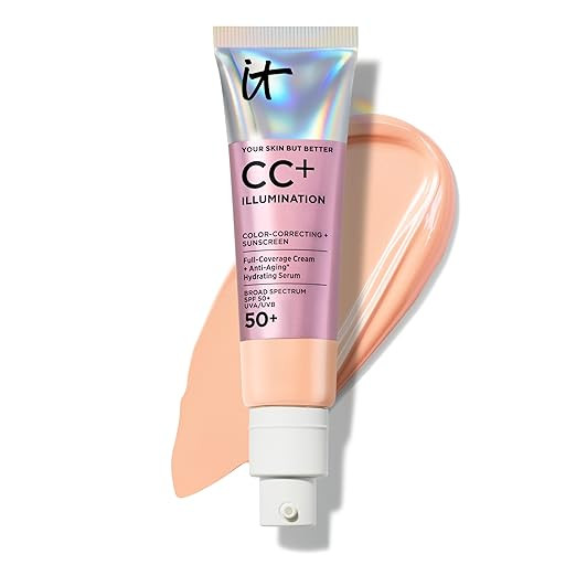 IT Cosmetics CC+ Cream Illumination SPF 50+ - Radiant Full Coverage Foundation Color Corrector, H... | Amazon (US)