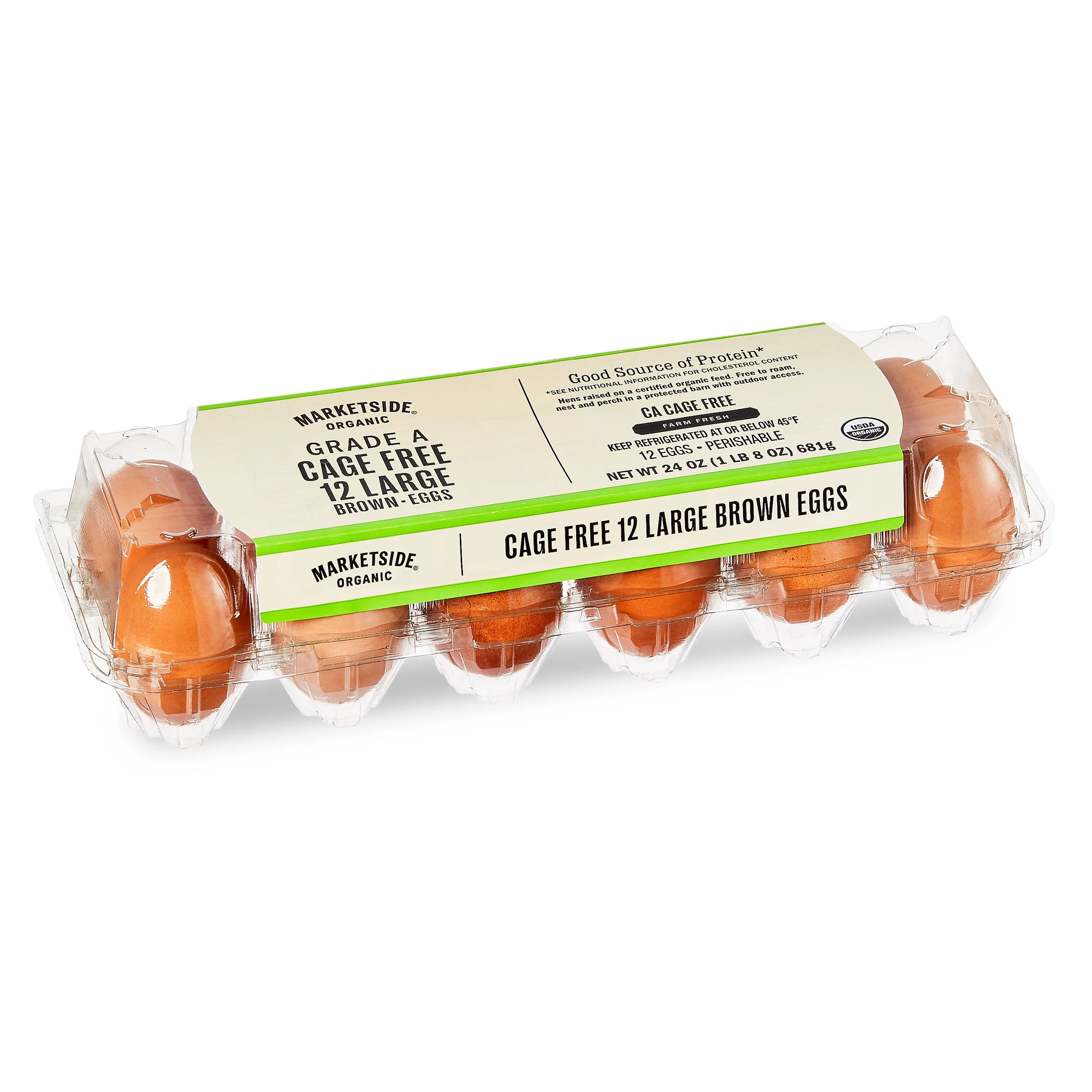 Marketside Organic Cage-Free Large Brown Eggs, 12 Count | Walmart (US)