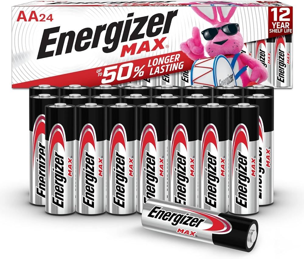 Energizer AA Batteries Double A Max Alkaline Battery, 24 Count | Amazon (US)