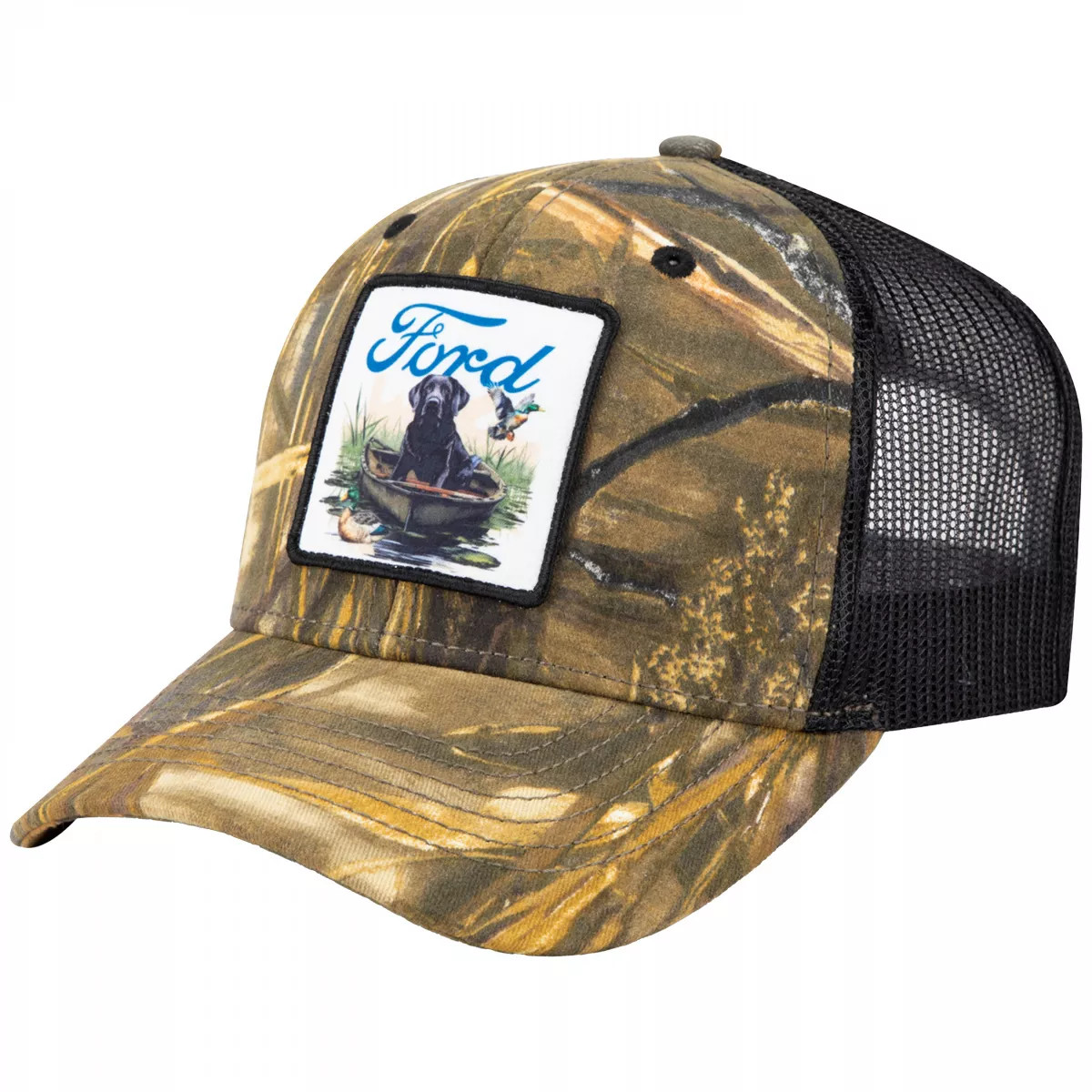 Adult Ford Realtree Advantage Max with Dog in a Canoe Camo Snapback Hat - One Size Fits Most | Target