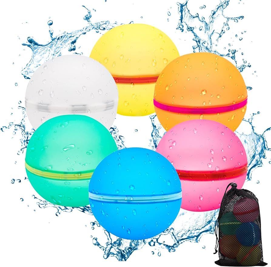 Reusable Water Balloons - Silicone Water Toys for Kids and Adults, Quick Self-Sealing Water Bomb ... | Amazon (CA)