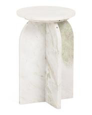 20x13 Round Solid Marble Accent Table | TJ Maxx