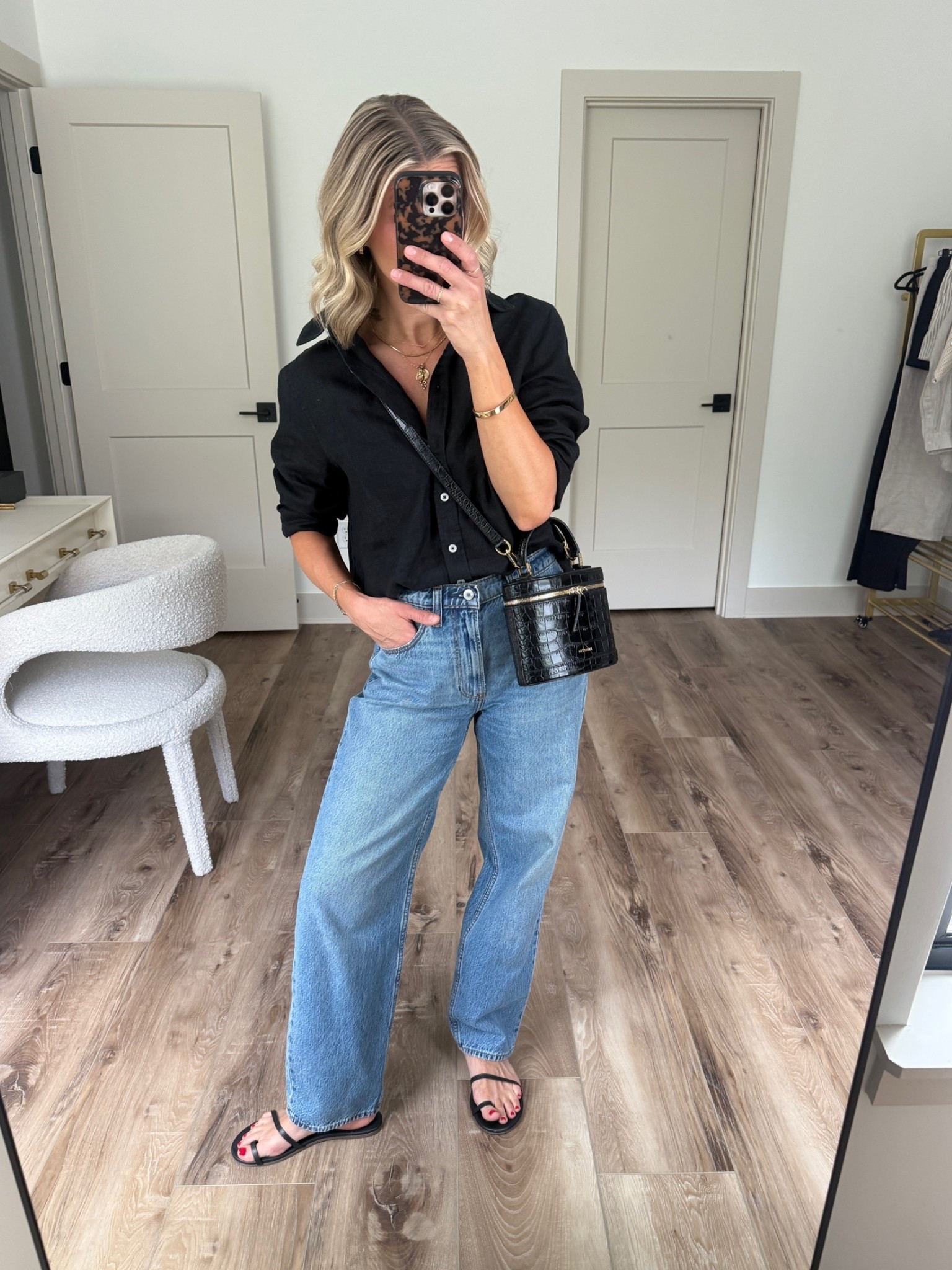 Wearing large linen shirt (sized up significantly for oversized/longer fit), 26/regular jeans, sandals tts

#LTKgrwm #LTKootd #LTKOver40
