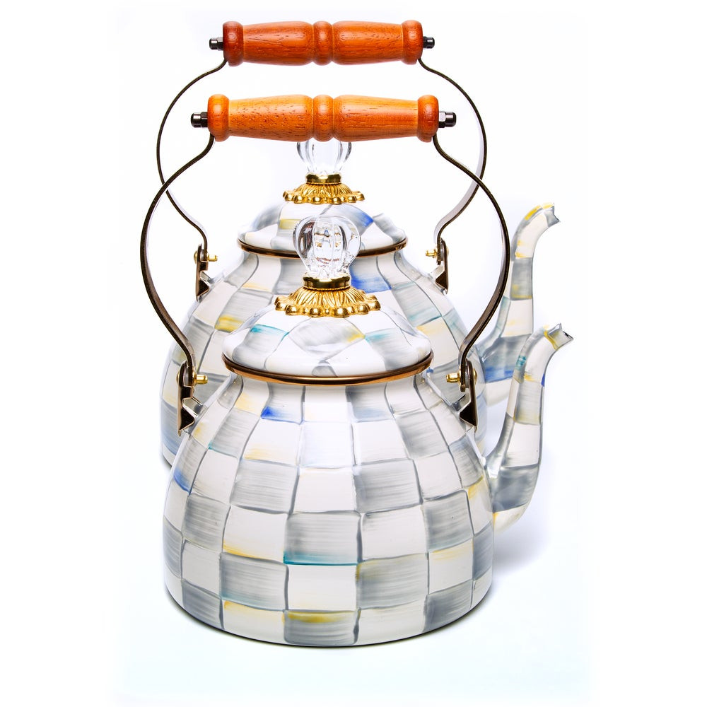 Sterling Check 3 Quart Tea Kettle | MacKenzie-Childs