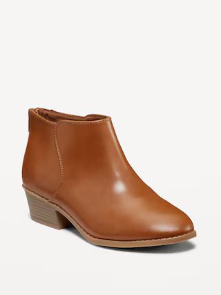 Faux-Leather Ankle Booties for Girls | Old Navy (US)