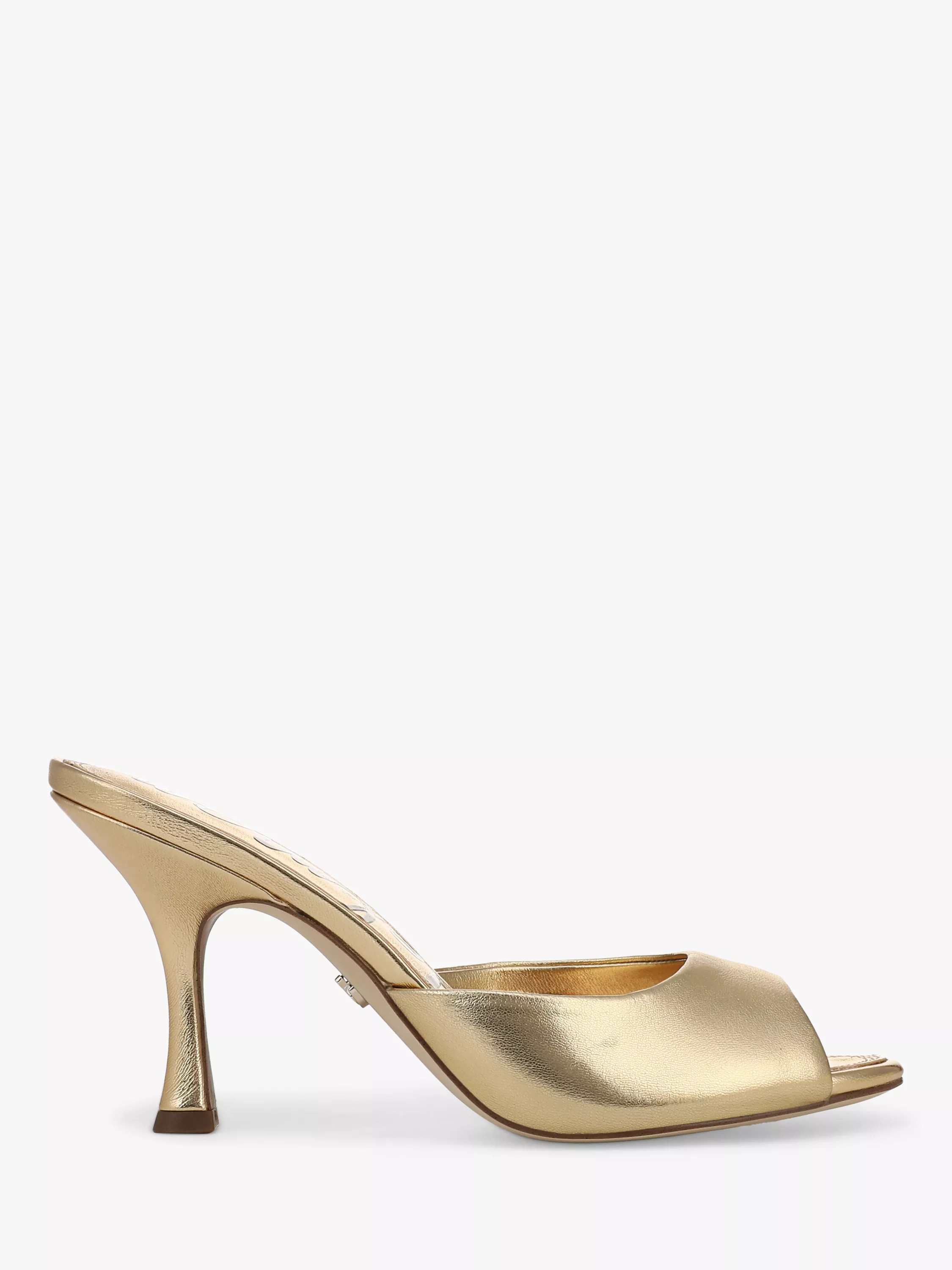 Jeanie Stiletto Heel Mules, Amber Gold | John Lewis (UK)