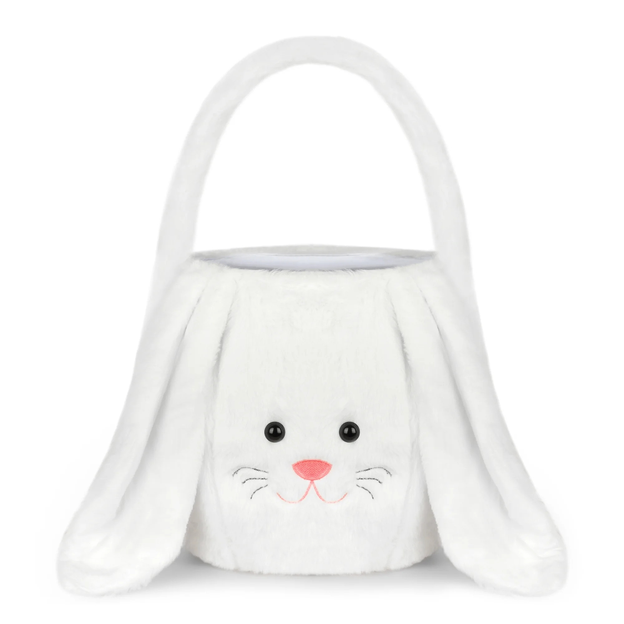 Plush Bunny Easter Basket Bunny Rabbit Kids Easter Egg Basket | Walmart (US)