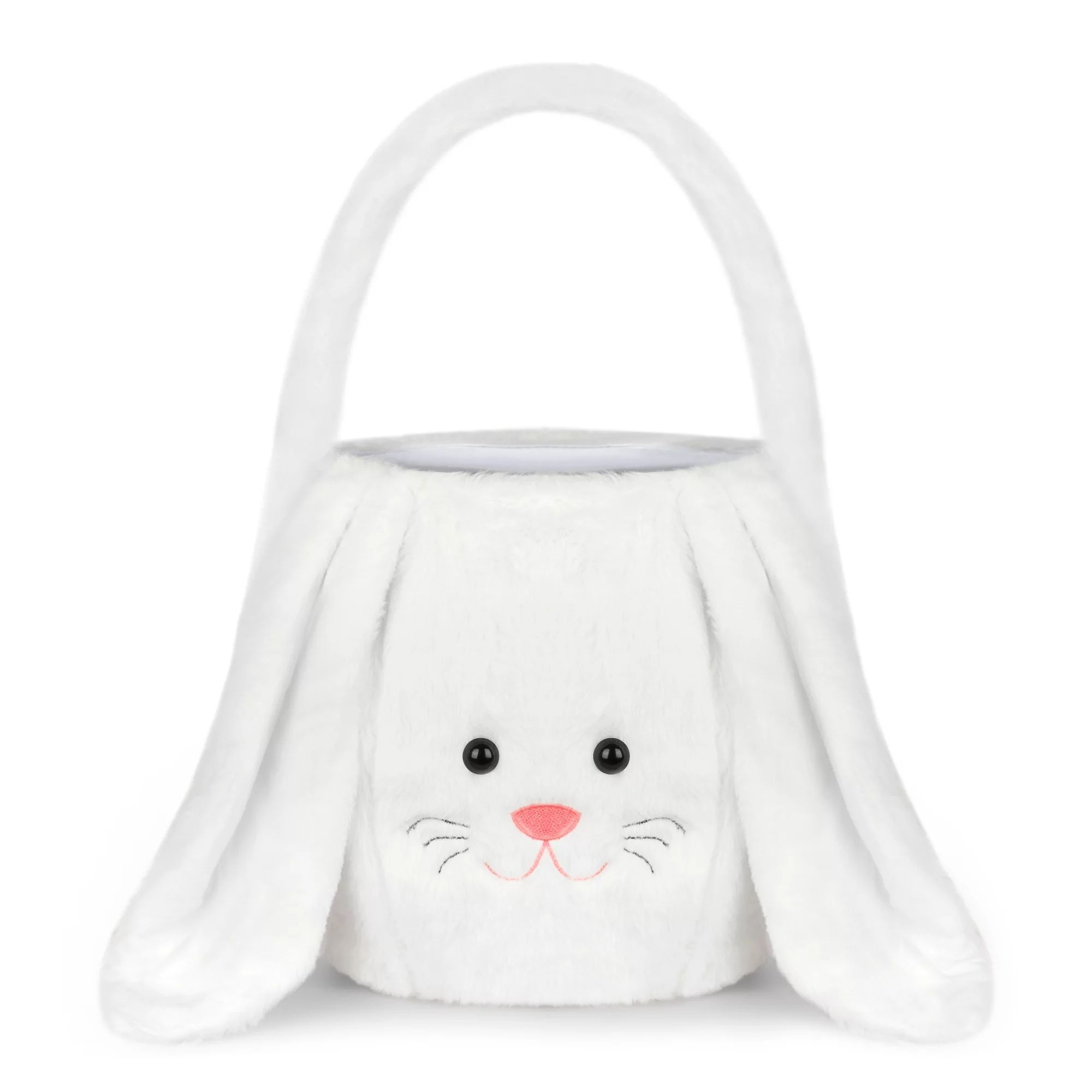 Plush Bunny Easter Basket Bunny Rabbit Kids Easter Egg Basket | Walmart (US)