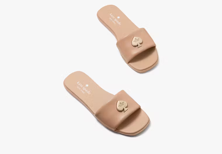 Kendall Smooth Leather Slide Sandal | Kate Spade Outlet