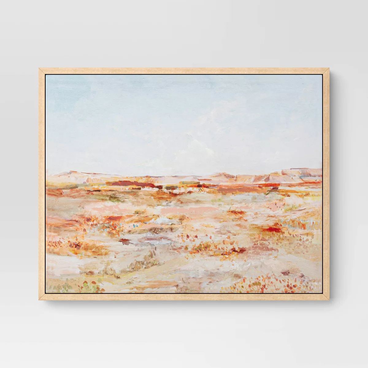 16" x 20" Warm Colors Landscape Framed Canvas Natural - Threshold™ | Target