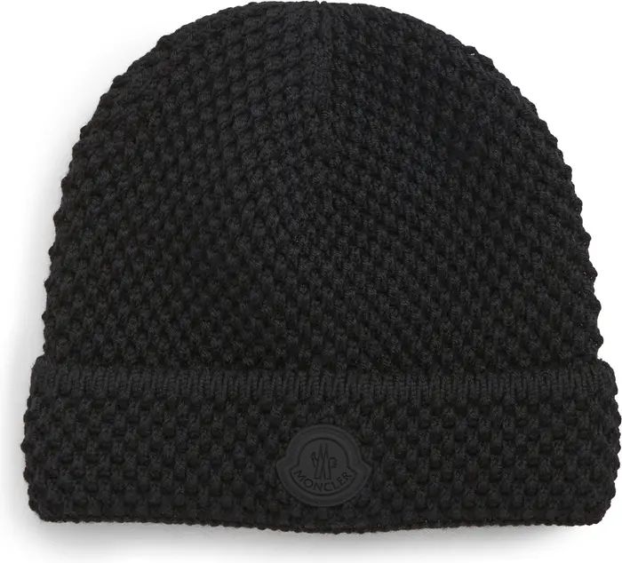 Moncler Bell Logo Wool Beanie | Nordstrom | Nordstrom