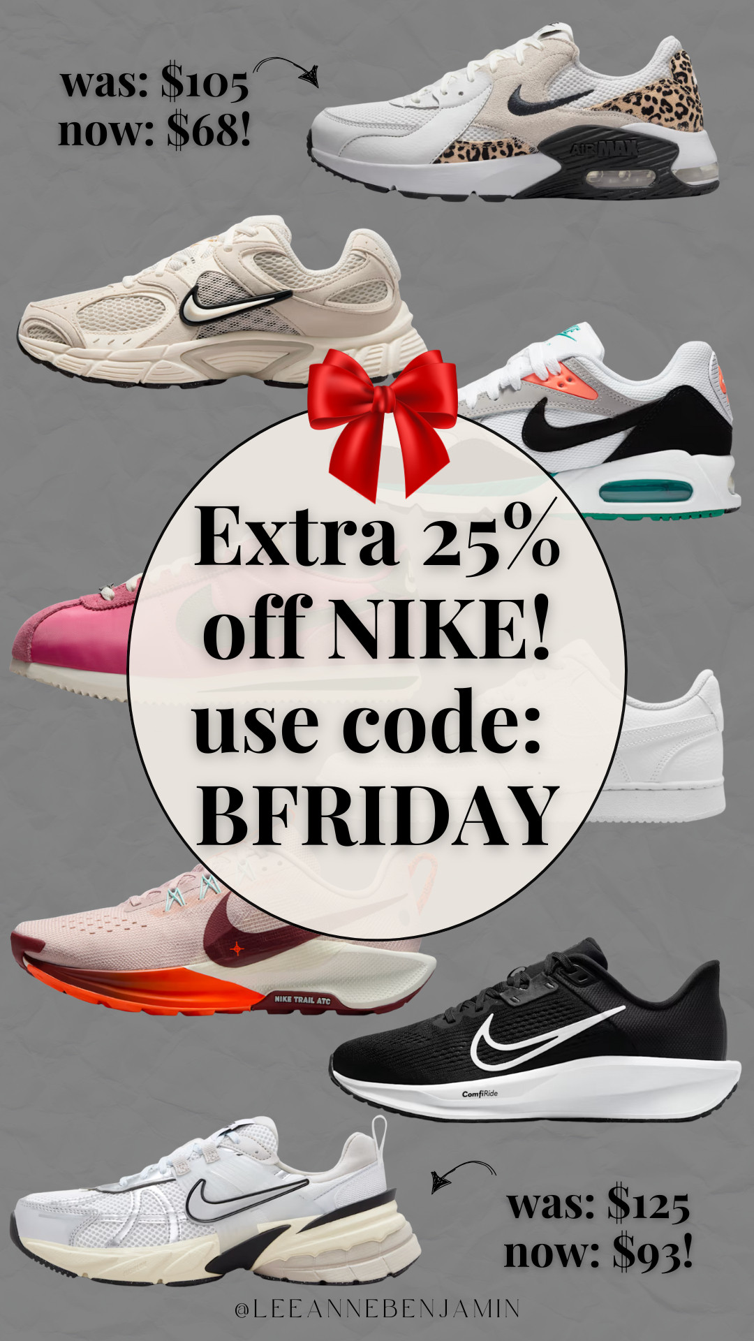 Take an extra 25% off Nike Shoes using code: BFRIDAY!  

 #LTKCyberWeek #LTKHoliday #LTKSaleAlert