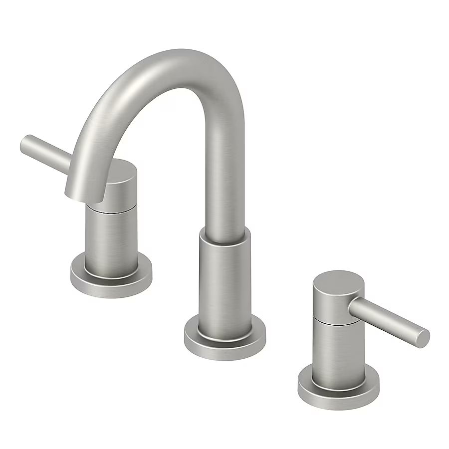 allen + roth  Harlow Brushed Nickel Pvd 2-handle Widespread WaterSense High-arc Bathroom Sink Fa... | Lowe's