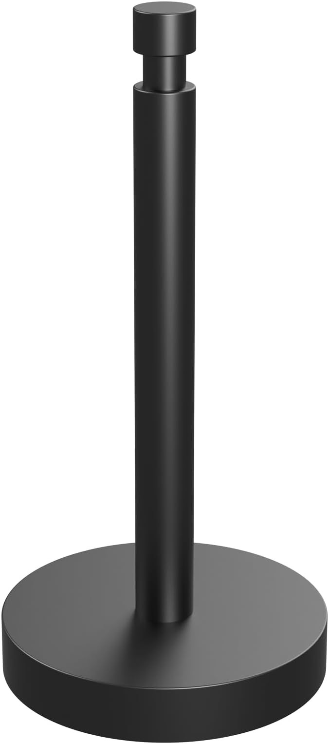 YUMORE Paper Towel Holder Countertop, Black Paper Towel Holder with Weighted Base Non Slip, Stand... | Amazon (US)