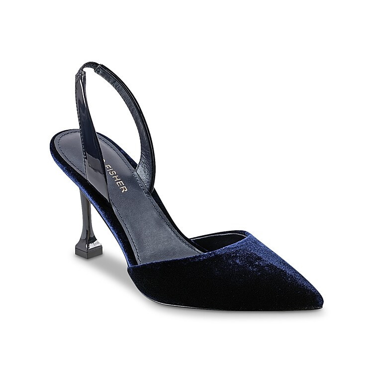 Marc Fisher Hadya Pump | Women's | Navy Velvet | Size 8.5 | Pumps | Slingback | DSW
