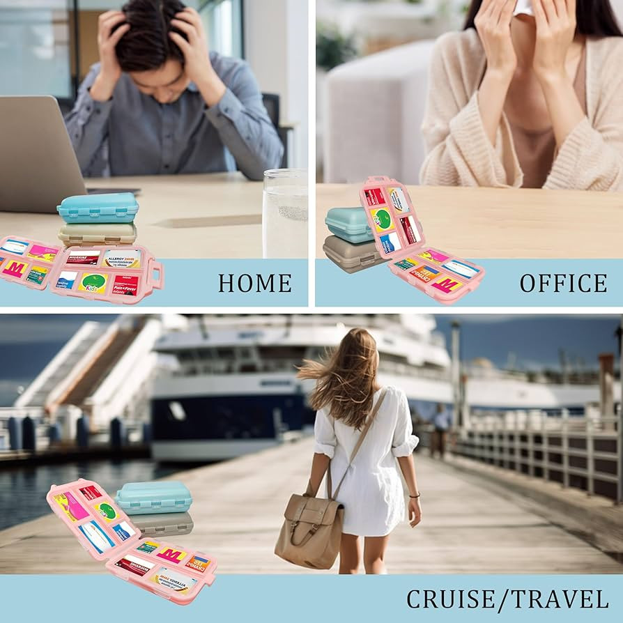 Pill Organizer with Medicine Labels 161 Labels Travel Daily Pill Container Mini Medication Organi... | Amazon (US)