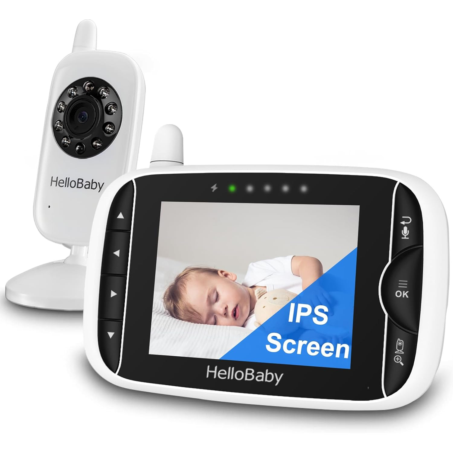 Video Baby Monitor with Camera and Audio, 3.2Inch LCD Display, Infrared Night Vision, Two-Way Aud... | Amazon (US)