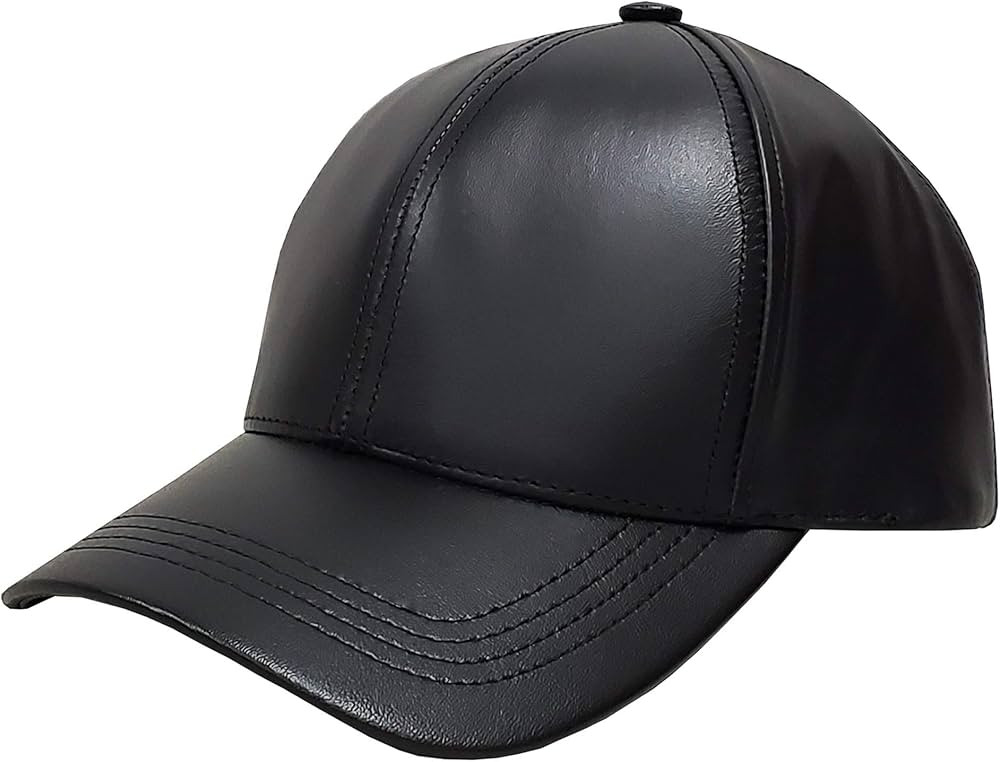 Genuine Cowhide Leather Adjustable Baseball Cap Made in USA | Amazon (US)
