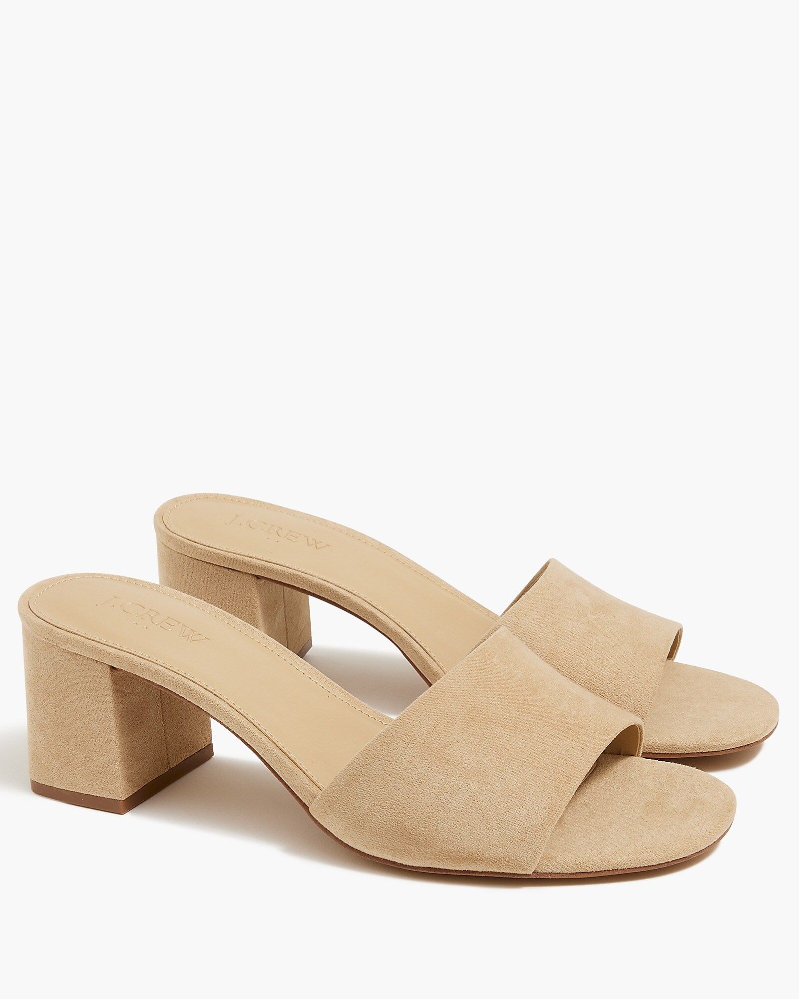 Sueded block-heel sandals | J.Crew Factory