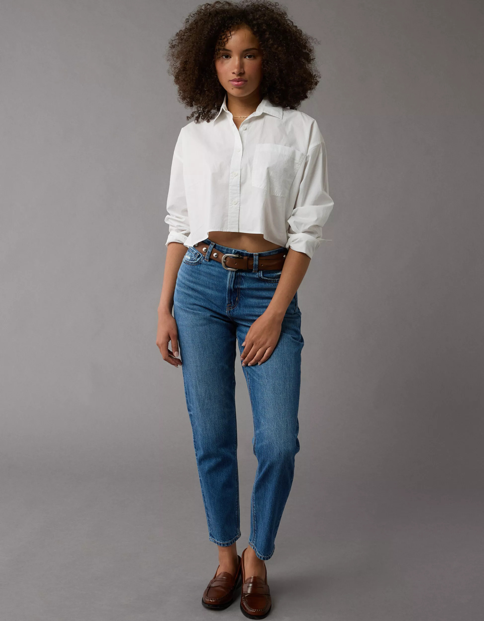 AE Strigid Curvy Mom Jean | American Eagle Outfitters (US & CA)