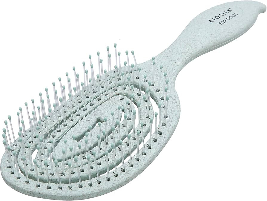 BioSilk for Pets Eco-Friendly Detangling Pin Brush for Dogs in Mint Green | Easy to Hold Ergonomi... | Amazon (US)