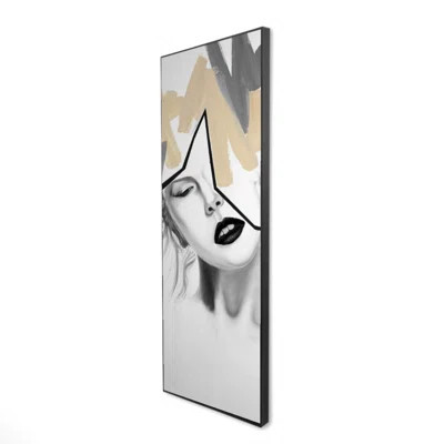Abstract Beige Woman Portrait Print On Canvas | Wayfair North America