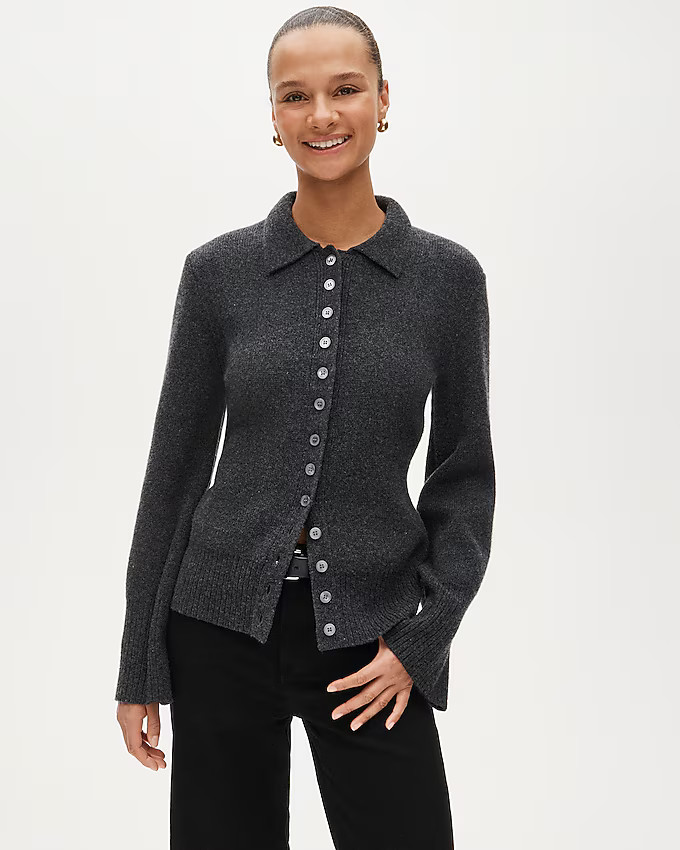 Milano-stitch cinched-waist cardigan | J. Crew US