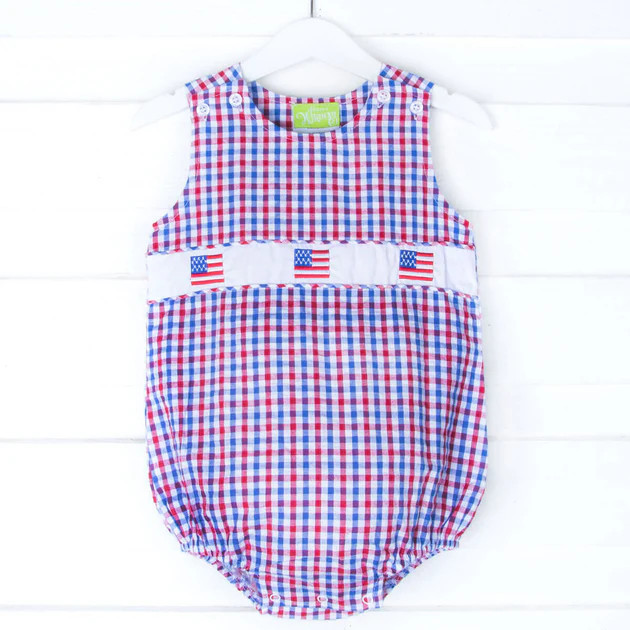 Red and Blue Plaid Flag Sun Bubble | Classic Whimsy