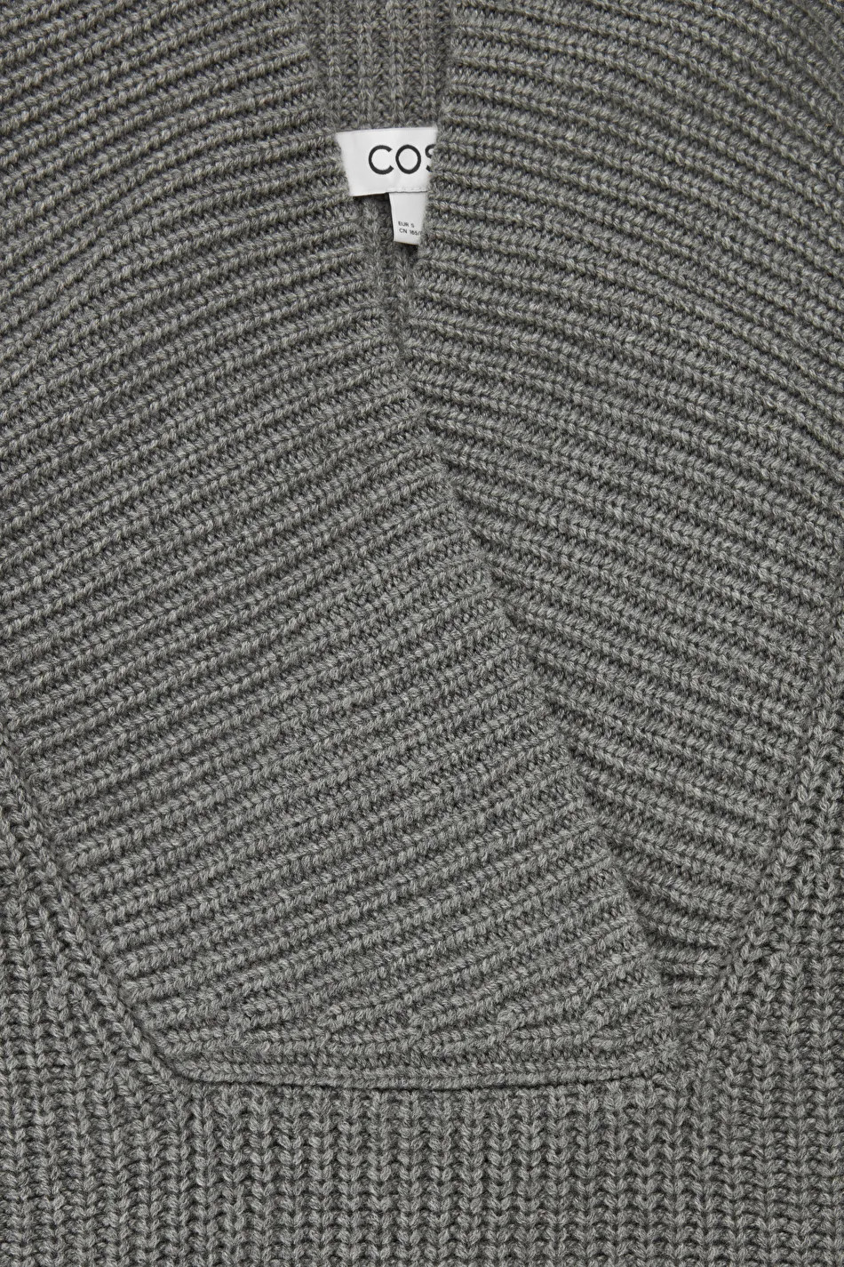 SHAWL-COLLAR CASHMERE-BLEND JUMPER - GREY - COS | COS UK