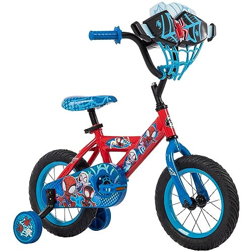 Huffy Marvel Spidey & His Amazing Friends 12” Kid’s Bike with Training Wheels, Quick Connect Assembly, Red | Amazon (US)