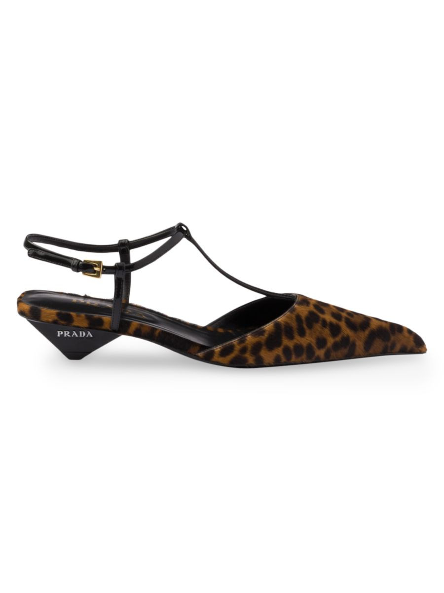 Printed Leather Slingback Pumps | Saks Fifth Avenue