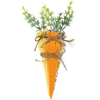 Fabric Carrot Easter Decorations-2 in. -Orange and Yellow-Set of 3 | The Home Depot