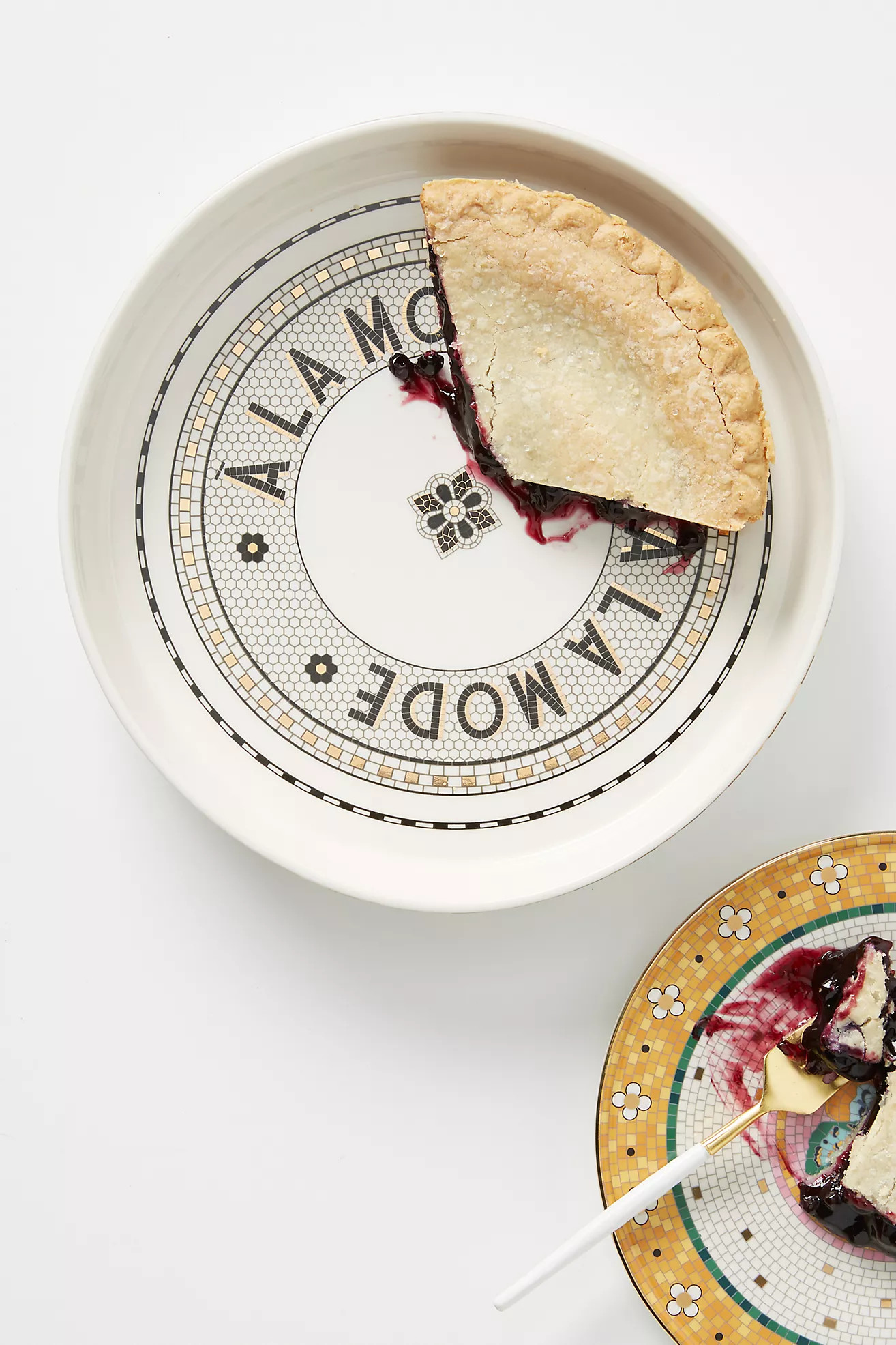 The Bistro Tile Stoneware Pie Dish | Anthropologie (US)