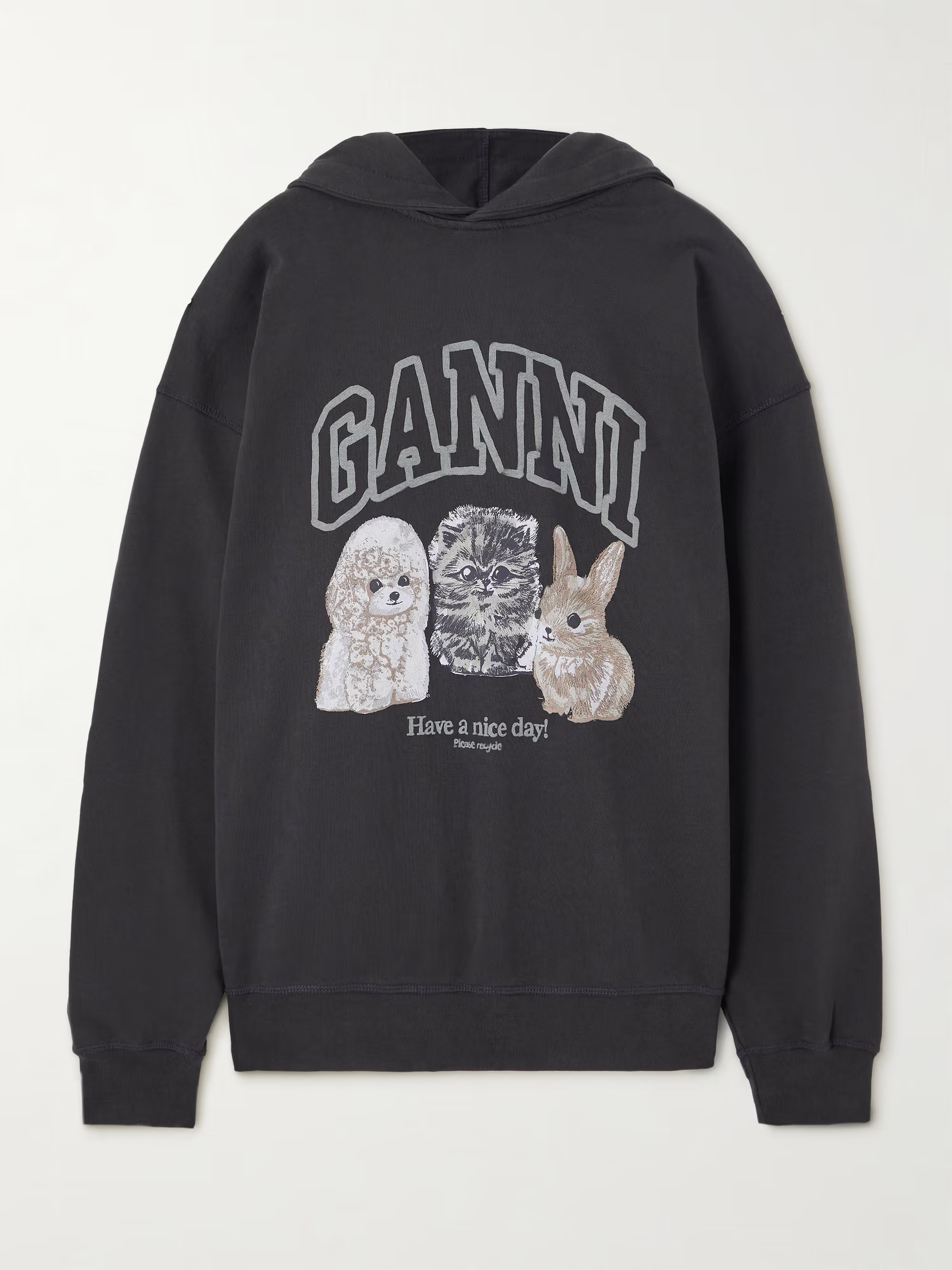 Oversized printed organic cotton-jersey hoodie | NET-A-PORTER APAC