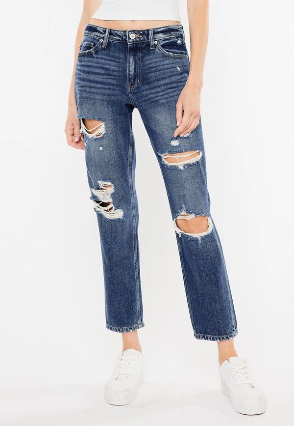 KanCan™ Mom Nonstretch High Rise Ripped Jean | Maurices